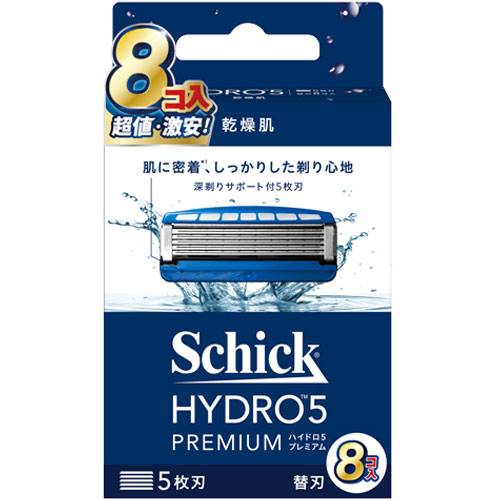 【Schick舒適牌】水次元5 刮鬍刀片 8入