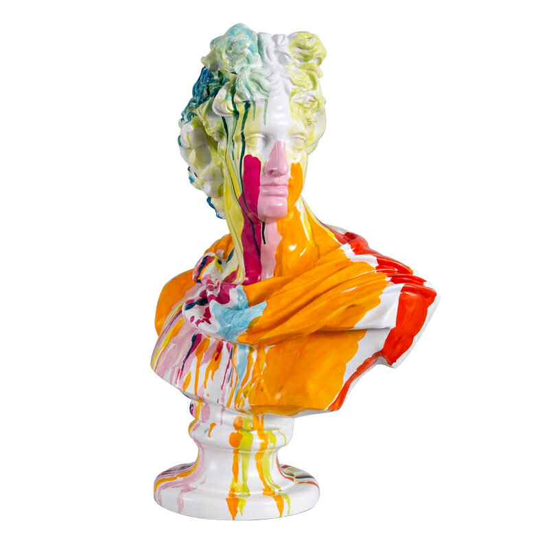 蝶陶大衛雕塑樣板間裝飾品樹脂大型擺件酒店玄關雕像人頭北歐家居 4