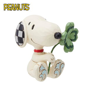【正版授權】Enesco 迷你史努比 手拿幸運草 塑像 公仔 精品雕塑 Snoopy PEANUTS - 380923