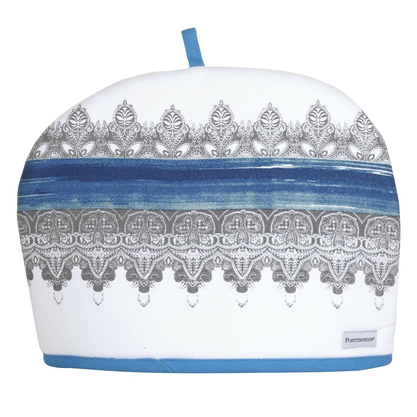 藝術藍染布織36X27CM茶壺保溫套