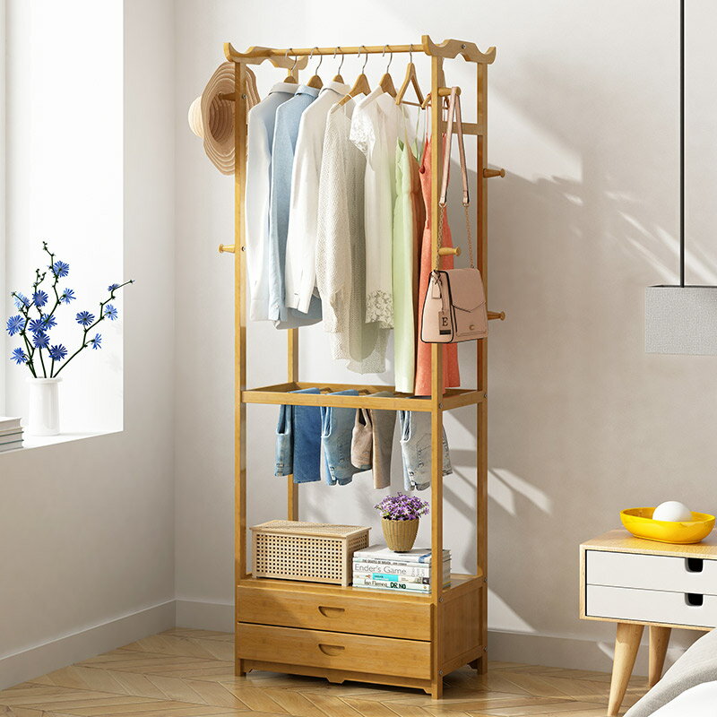 衣柜現代簡約實木組裝衣廚臥室衣服包收納家用置物衣帽間柜子組合
