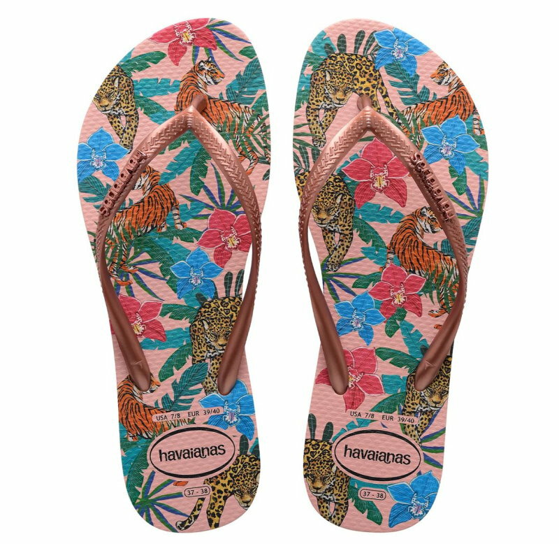 havaianas 哈瓦士 巴西人字拖 女款 slim tropical 粉老虎 涼鞋 拖鞋 夾腳拖 海灘鞋＊夏日微風＊