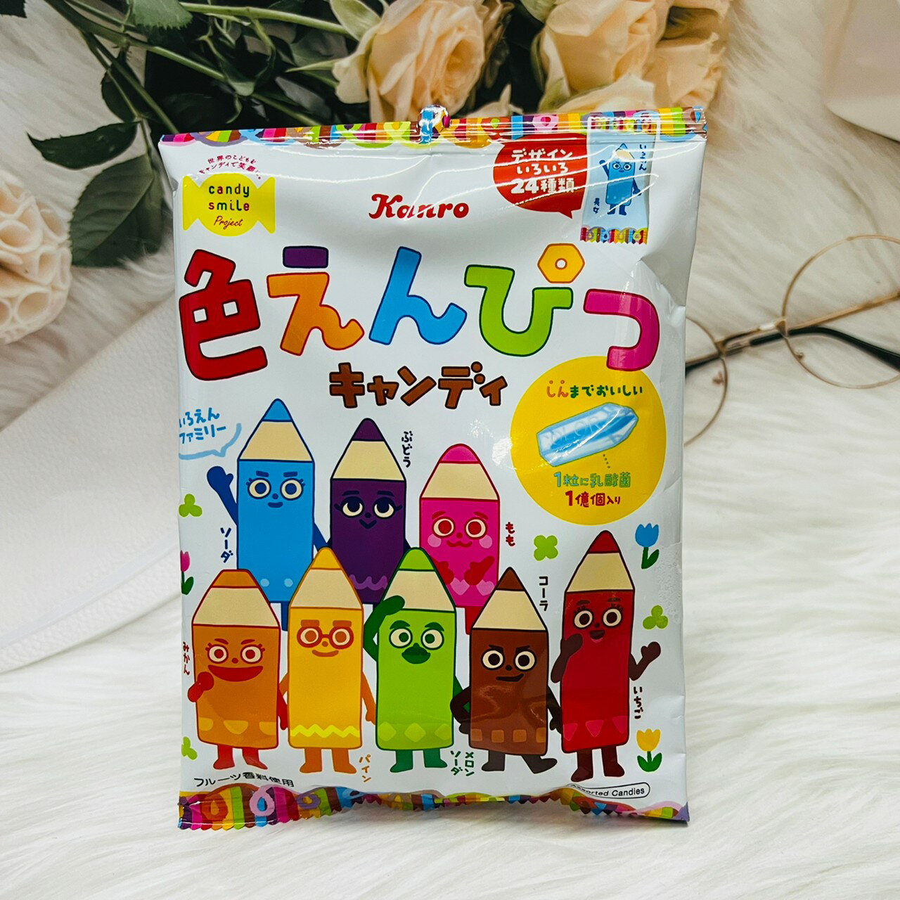 日本 Kanro 甘樂 鉛筆造型糖果 76g 鉛筆糖 綜合風味 水果/蘇打｜全店$199免運
