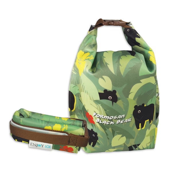 UnSac 2.0 矽膠布防漏食物袋《喫貨袋》M - 叢林黑熊