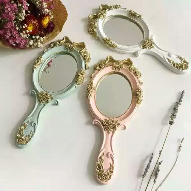 瑪姬現貨化妝鏡 時尚韓版歐美造型手拿化妝鏡