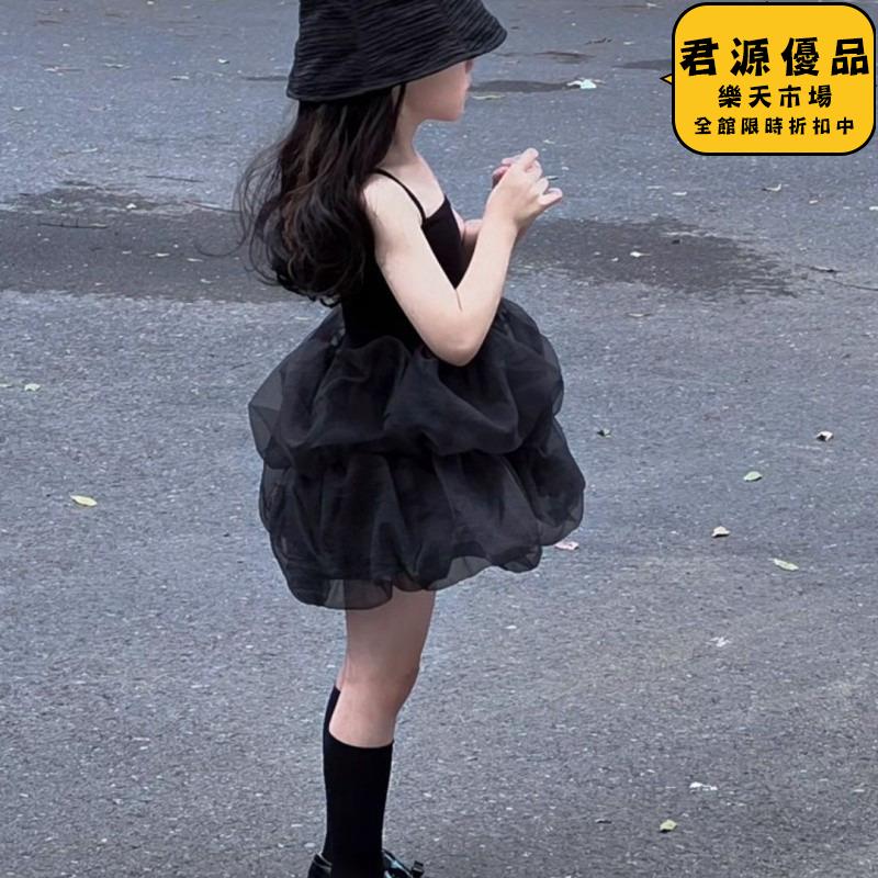 洋裝 女童洋裝 女童連衣裙 夏款韓範小女孩吊帶裙 女寶寶網紗蓬蓬裙 兒童無袖公主裙 連衣裙