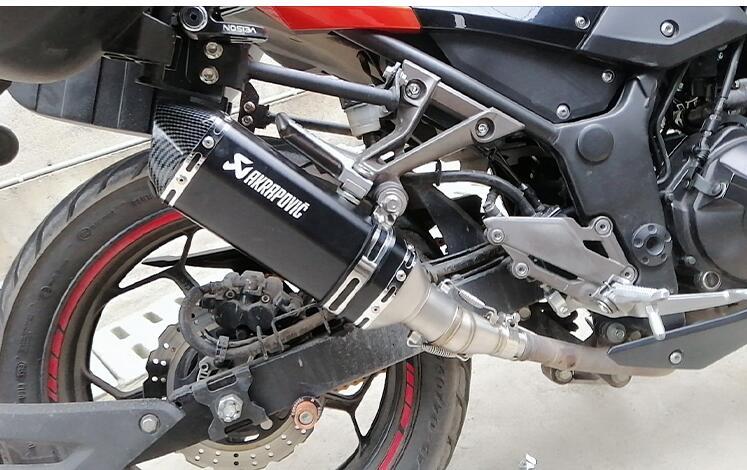 摩托車改裝天蠍小六角黃龍600春風忍者跑車音排氣管摩匹通用排氣