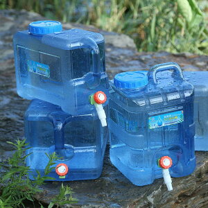 戶外水桶家用儲水用純凈車載水桶食品級水桶塑料礦泉飲帶龍頭水箱