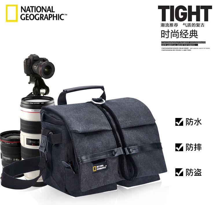 相機包/單反包 國家地理相機包單反單肩攝影包適用于200d800d70dM50佳能尼康帆布【XXL15904】