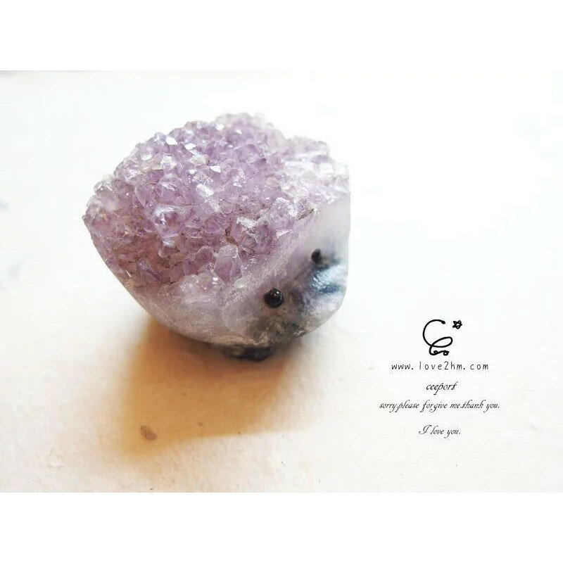 小刺蝟-紫晶簇ii/紫水晶/水晶飾品/ [晶晶工坊-love2hm]
