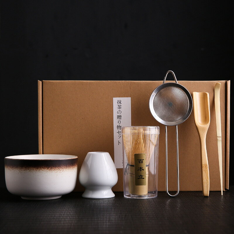 免運 茶具系列 茶筅抹茶刷百本立組合宋代點茶抹茶打茶器工具套裝日式禮盒 0
