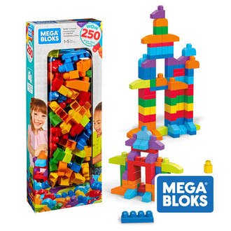 【紫貝殼】 加拿大 MEGA BLOKS 美高250片積木組(盒裝) FEAFNR85M