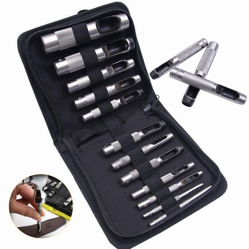 【全球優品匯】皮帶沖子打孔器皮革皮帶沖孔打洞器鋼沖腰帶鉆孔圓頭形孔3-32
