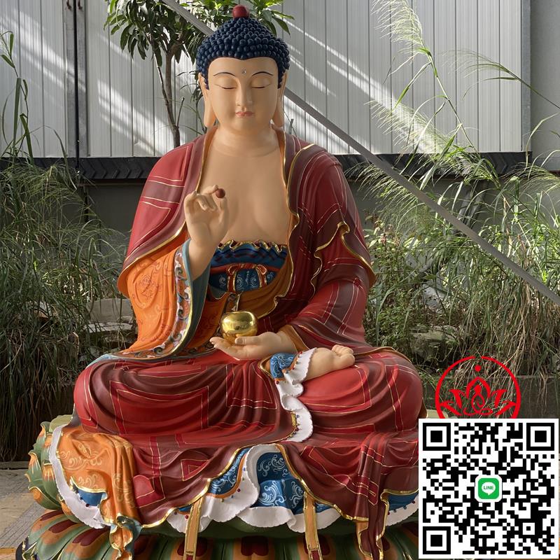 三寶佛佛像阿彌陀佛釋迦牟尼佛藥師佛接引佛木雕純銅樹脂擺件定製