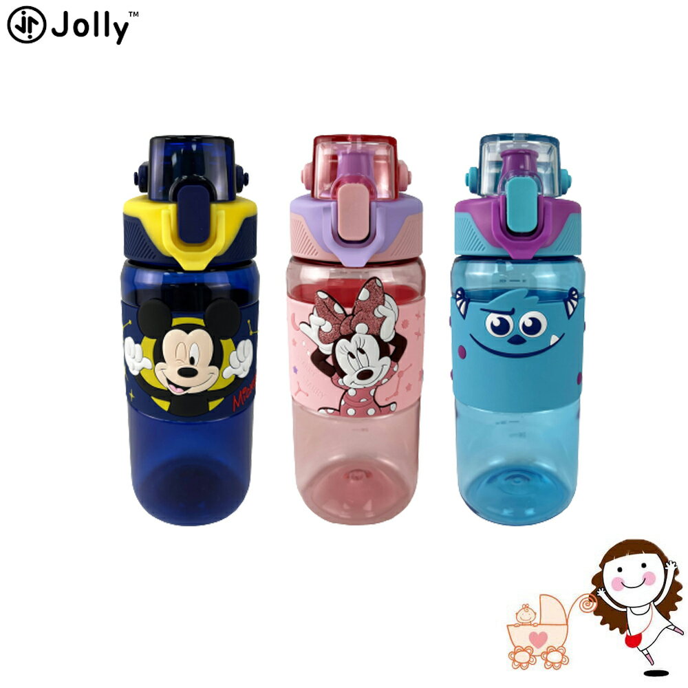 【Jolly】Disney系列直飲水瓶540ml (米奇/米妮/毛怪) | 寶貝俏媽咪