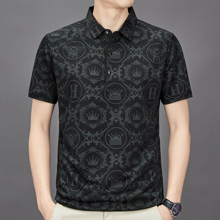 高品質冰絲POLO衫男高品質夏季冰絲男士短袖T恤男裝方領半袖男POLO衫半袖體恤衫涼感韓係穿搭 韓版衣服 大尺碼