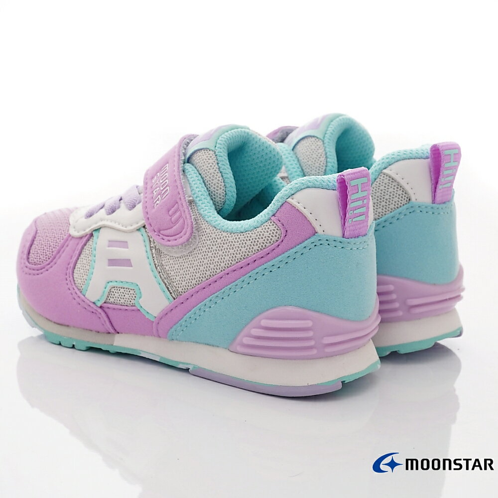 日本月星Moonstar機能童鞋HI系列寬楦頂級學步鞋款23239紫(中大童段) 5