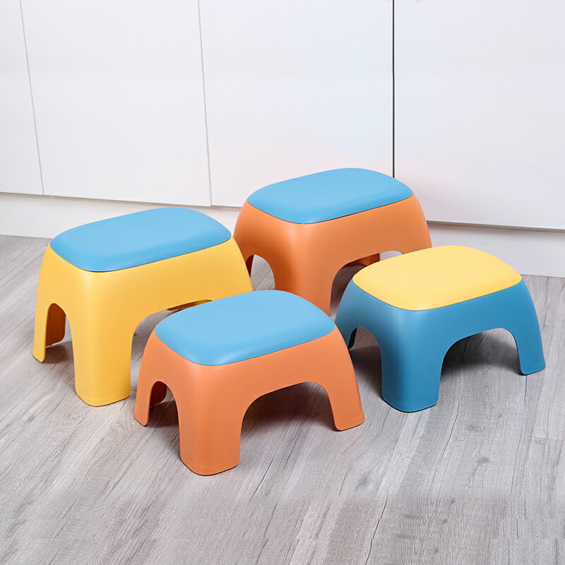 創意簡約家用小方凳兒童凳子塑料卡通小板凳矮凳客廳茶幾換鞋凳
