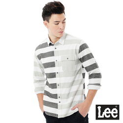Lee Urban Rider 條紋長袖襯衫-男款-灰