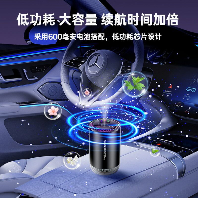 汽車香氛 車用擴香 夾式芳香車內香水 yesido三色星空頂車載香熏噴霧氛圍燈智能汽車香水滿天星車載香薰 3