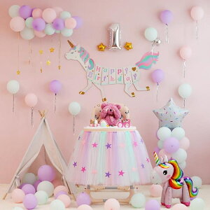 寶寶周歲生日背景墻布置兒童餐椅主題派對裝飾氣球套餐