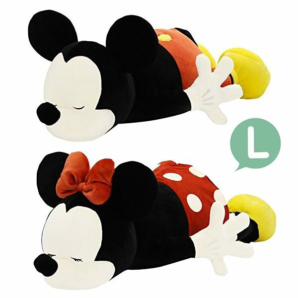 迪士尼 慵懶 睡覺抱枕 米奇 米妮 L號 Mocchi Disney 日本正版 該該貝比日本精品 ☆