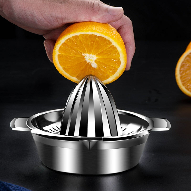 YSJ榨汁機手動簡易家用小型 304不銹鋼橙汁壓榨擠檸檬神器手壓