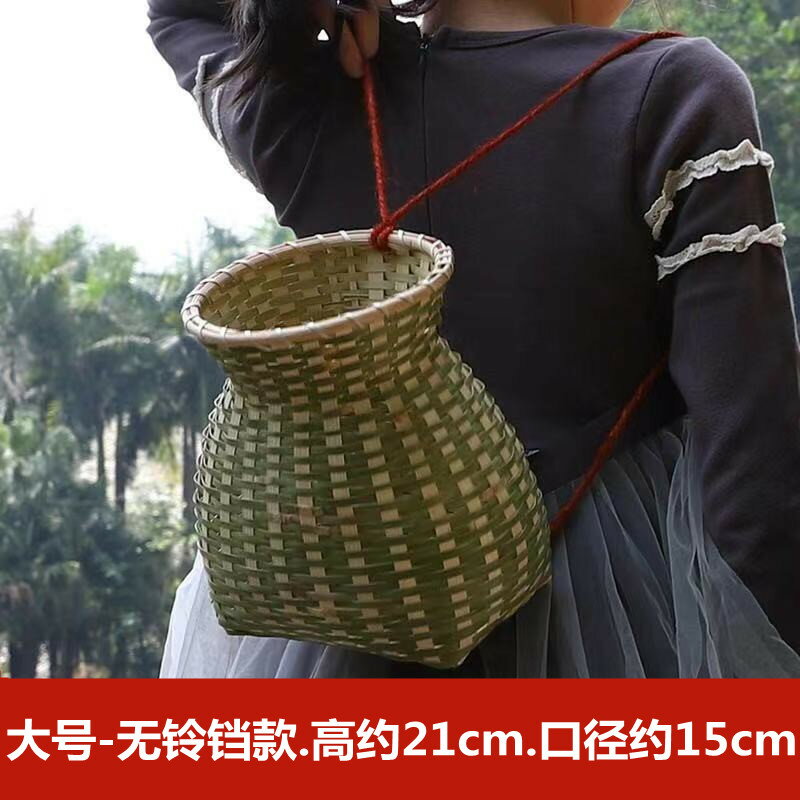 竹簍 手工竹編魚簍小背簍風鈴竹製品裝飾采茶舞蹈演出道具竹簍插花簍子【MJ194608】 | 木語家居直營店 | 樂天市場Rakuten