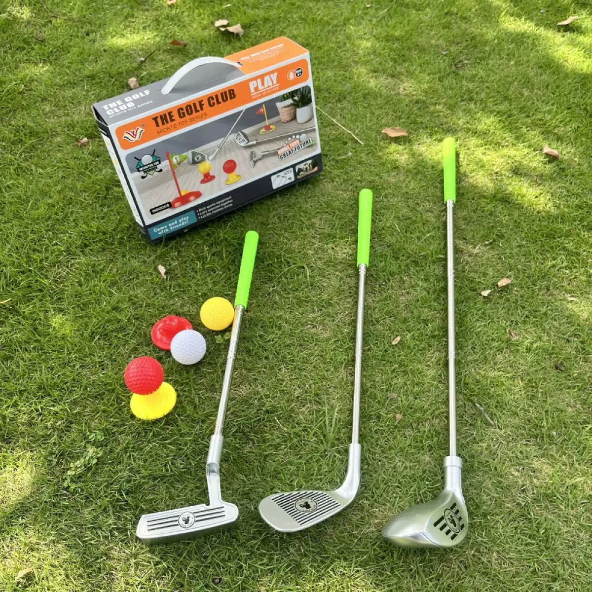 兒童專用高爾夫不鏽鋼伸縮球桿套裝幼兒園節日活動玩具golf kids