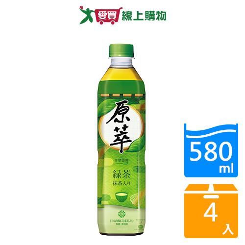 原萃日式綠茶580ml x4入【愛買】