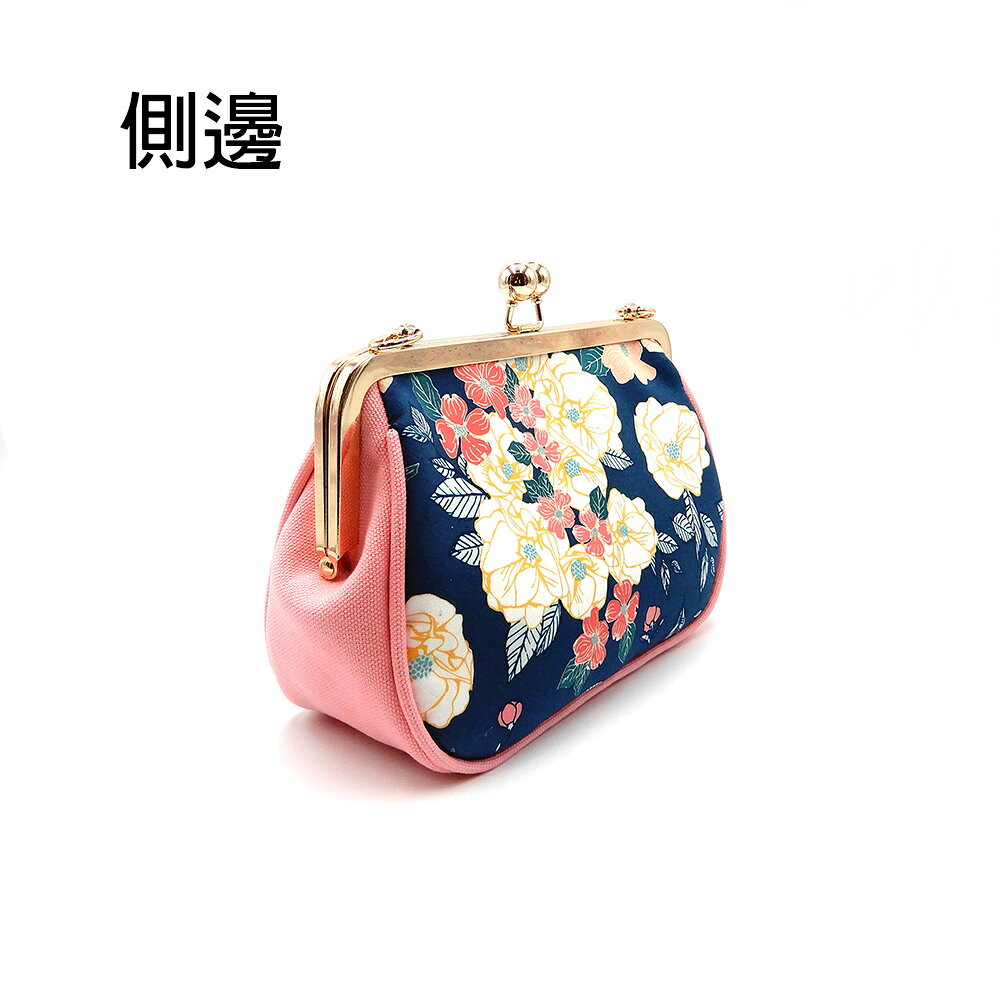 Miranda Handmadex覓品竹北手作店-手提斜背寬底口金包-繁花似錦 2