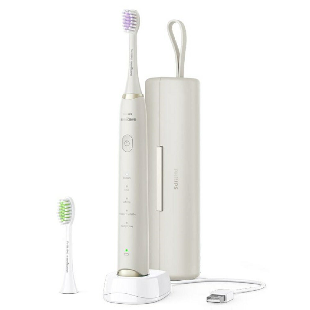 【本月加碼贈原廠刷頭5入】PHILIPS 飛利浦 輕柔多效音波震動牙刷 電動牙刷-小亮刷珍珠白 1