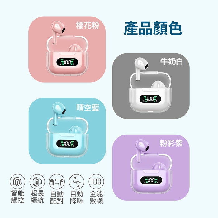 【Gyeol智域】X16M Pro 電量顯示/觸控藍牙耳機/藍牙5.2