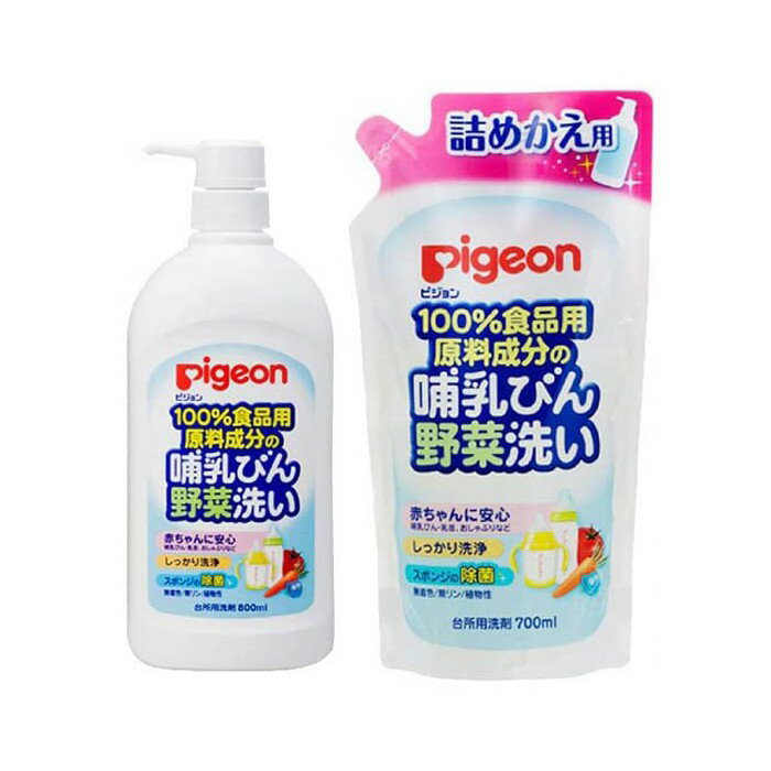 日本 Pigeon 貝親 奶瓶蔬果清潔劑 罐裝/補充包