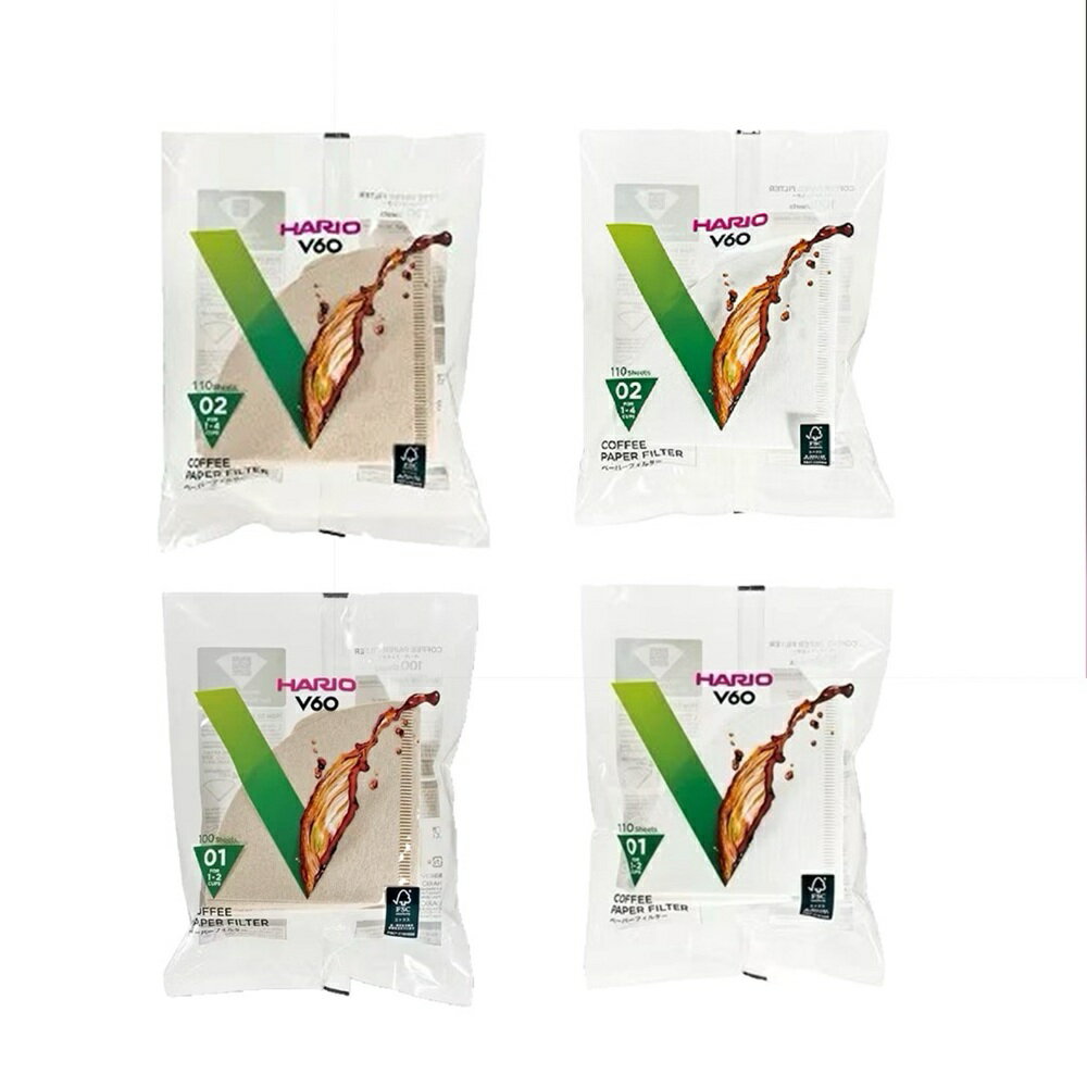 HARIO V60 錐形濾紙 咖啡濾紙 濾紙 原色 白色 VCF-01-100M VCF-02-100M『歐力咖啡』