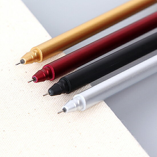 金屬手感中性筆 0.5mm 黑色 學生用品 設計 辦公用品 創意 文具 原子筆 ♚MY COLOR♚ 【P137】