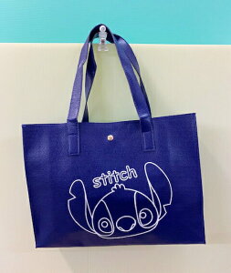 【震撼精品百貨】Stitch 星際寶貝史迪奇 史蒂奇橫式手提袋/收納包-藍#11400 震撼日式精品百貨