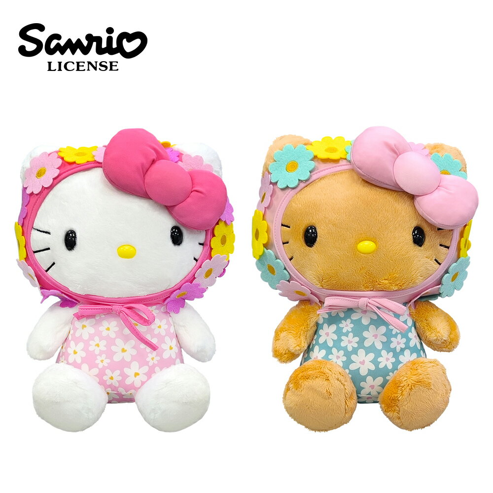【日本正版】凱蒂貓 花泳裝系列 絨毛玩偶 28cm 娃娃 玩偶 Hello Kitty 三麗鷗 Sanrio