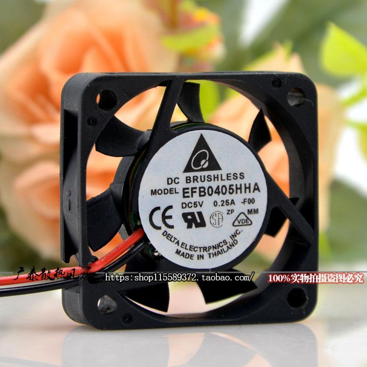 原裝臺達 4CM 5V 0.25A EFB0405HHA 4010 小型 軸流 散熱風扇