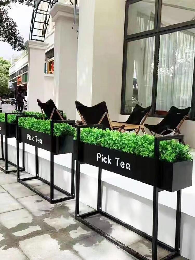 花架 隔斷花架 花槽 辦公室隔斷 咖啡店隔斷裝飾花槽 鐵藝戶外花架落地花箱種植花槽陽臺餐廳簡約隔斷圍欄商場外擺定製
