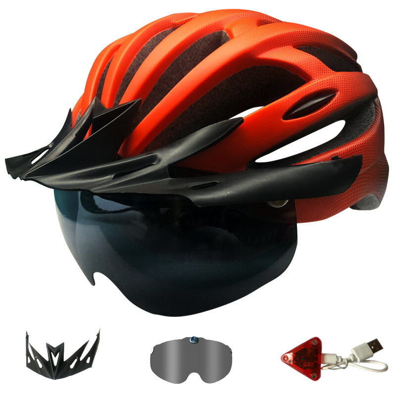 CATCHDREAM可充電騎行頭盔尾警告燈公路山地自行車一體單車安全帽
