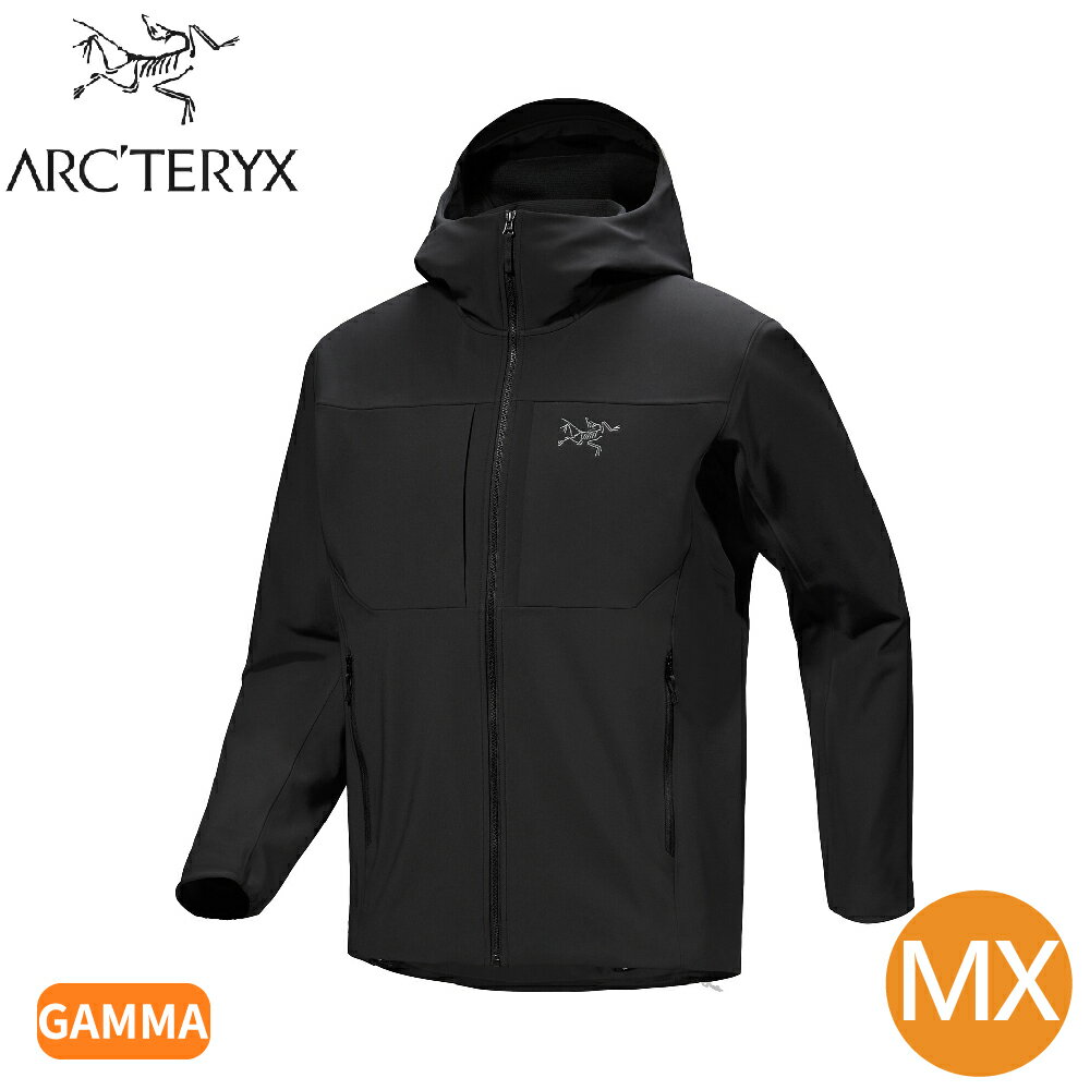 【ARC'TERYX 始祖鳥 男 Gamma MX 軟殼外套(連帽)《黑》】X000008485/防風外套/衝鋒衣
