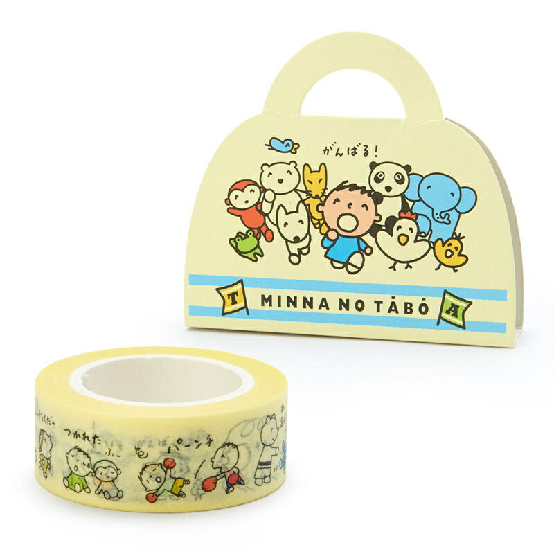 【震撼精品百貨】大寶/大口仔 Minna No Tabo Sanrio 大寶紙膠帶-黃#29255 震撼日式精品百貨