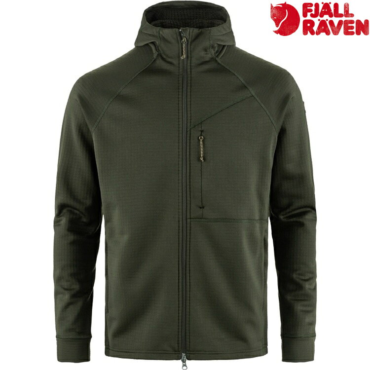 特價優惠 Fjallraven 北極狐 Abisko Grid Fleece 男款 連帽夾克/刷毛連帽外套 12600228 662 深森綠