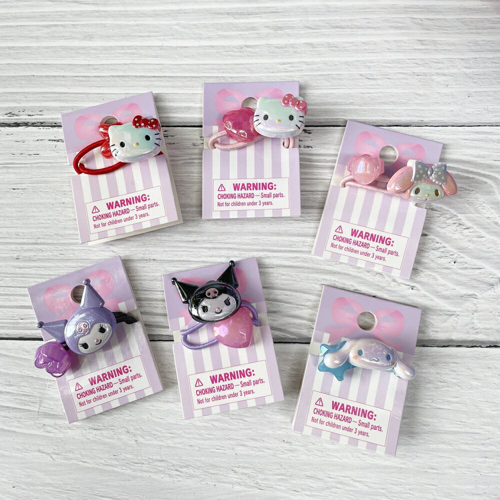 日本進口 Sanrio 三麗鷗 大頭造型 束繩 髮圈 髮束｜小鶴日貨