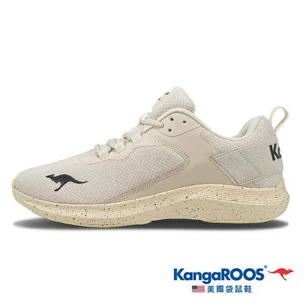 KangaROOS美國袋鼠鞋 男款FLOAT 透氣吸濕 超輕量 運動慢跑鞋 [KM21068] 燕麥白【巷子屋】