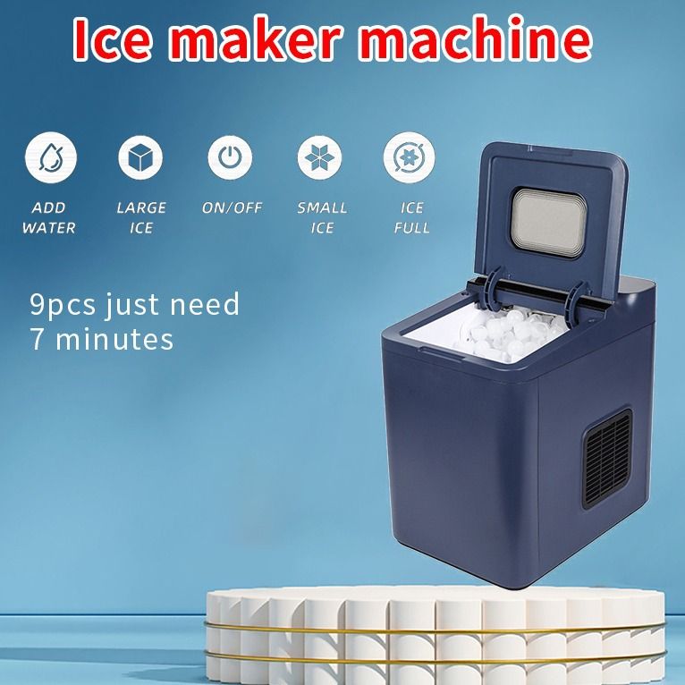電商 ice maker machine小型出口全自動宿舍迷你110V製冰機-創美