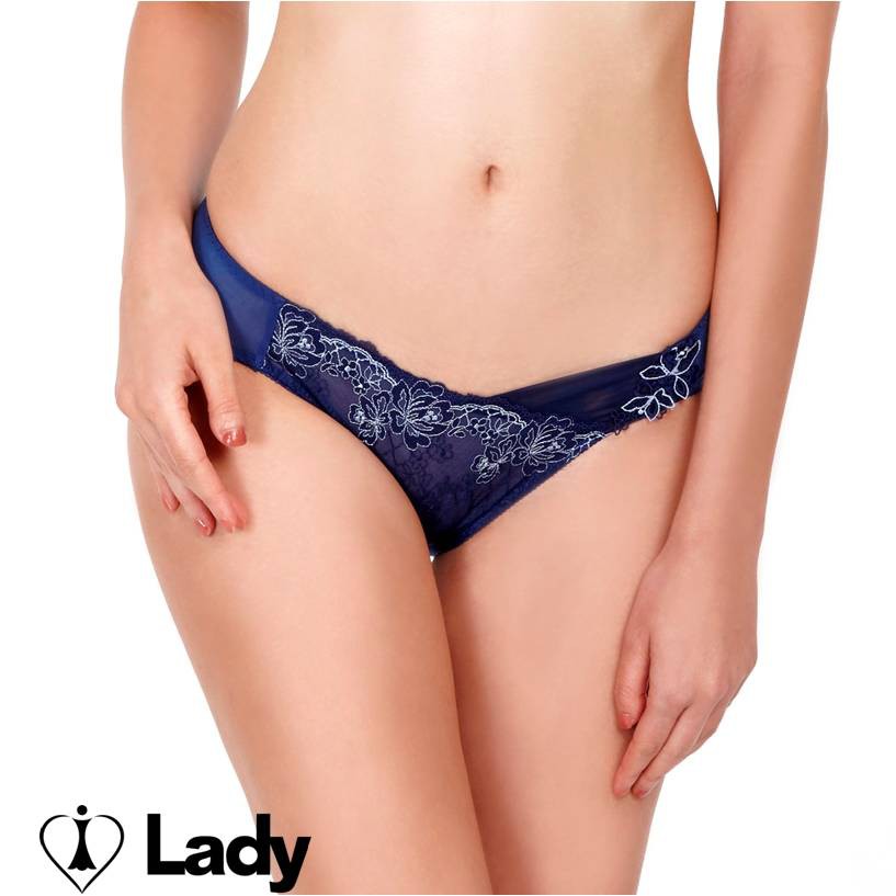 Lady城市夢幻系列 涼感 中腰三角褲(深水藍)