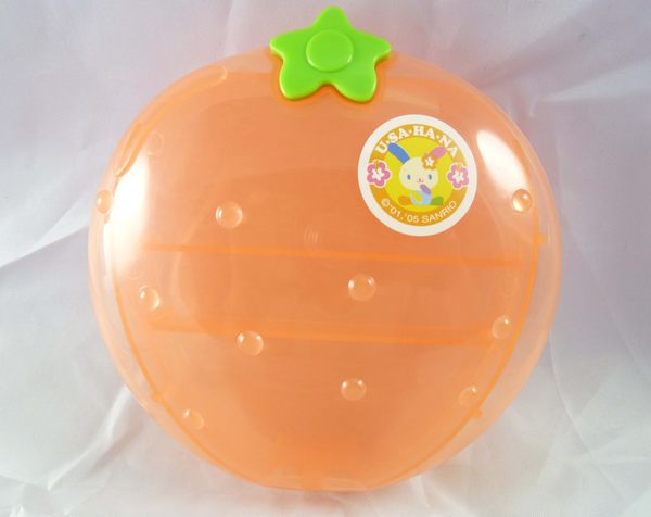 【震撼精品百貨】U-Sa-Ha-Na 花小兔 造型草莓置物盒 橘 震撼日式精品百貨