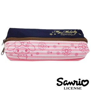 花朵款【日本正版】美樂蒂 My Melody 雙層 筆袋 鉛筆盒 三麗鷗 Sanrio - 424787